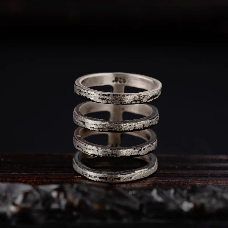An image of a Wide Cage Ring, handcrafted in Greece by Marren Jewelry.