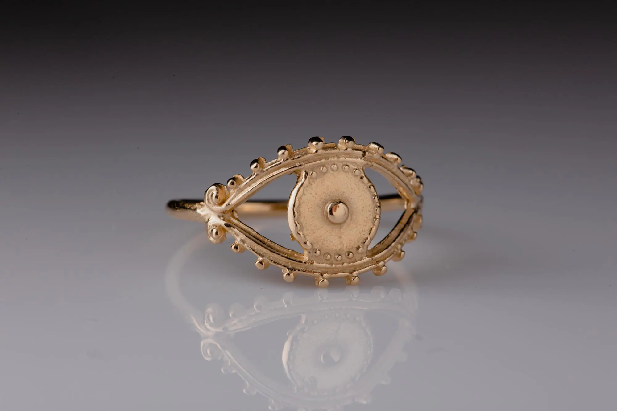 Eye 14K Gold Ring - Image 9