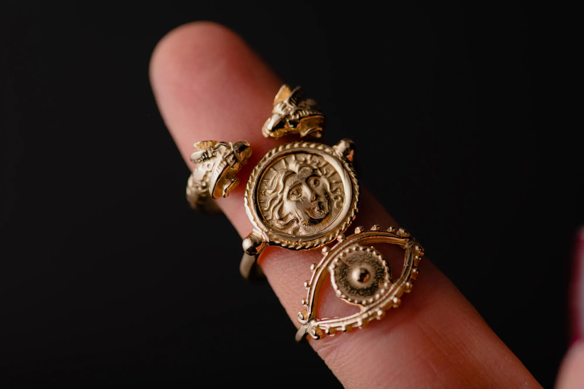 Eye 14K Gold Ring - Image 11