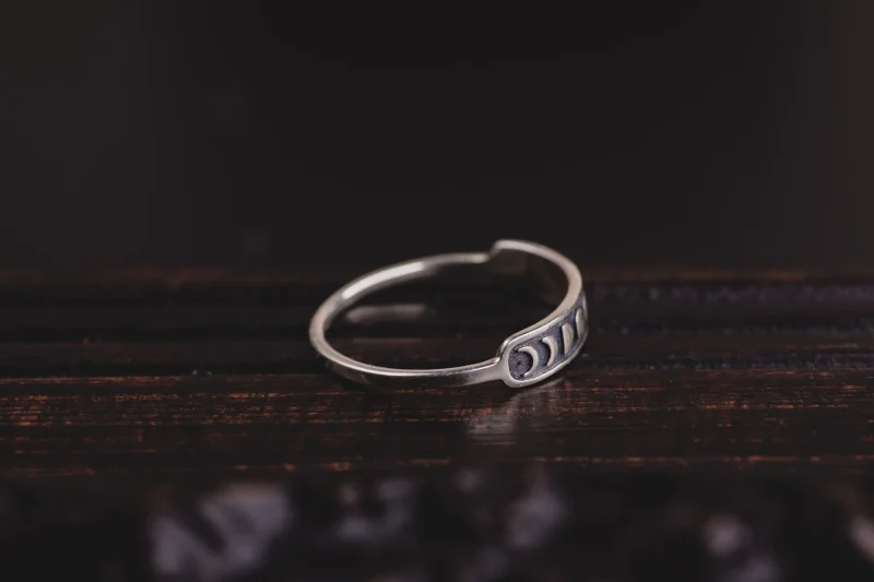 Moon Phases Sterling Silver Ring - Image 3