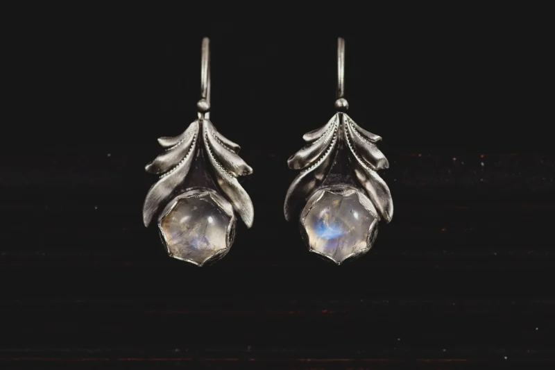 Moonstone Sterling Silver Earrings - Image 4