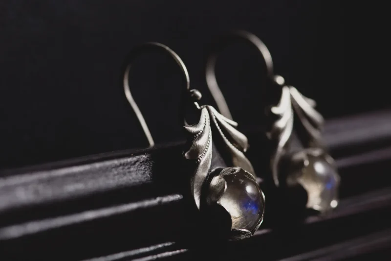Moonstone Sterling Silver Earrings - Image 5