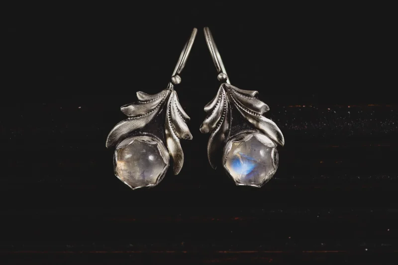 Moonstone Sterling Silver Earrings - Image 2