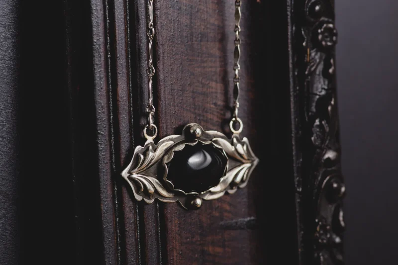 Black Onyx Sterling Silver Pendant - Image 3