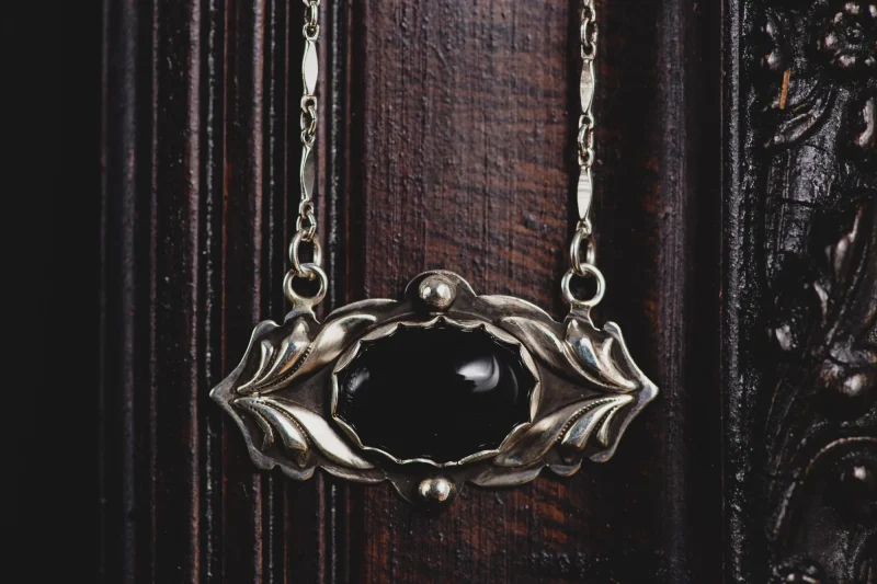 Black Onyx Sterling Silver Pendant - Image 2
