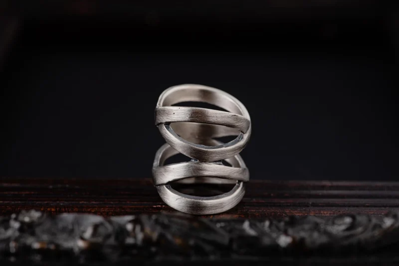 Wide Wrap Sterling Silver Ring - Image 2