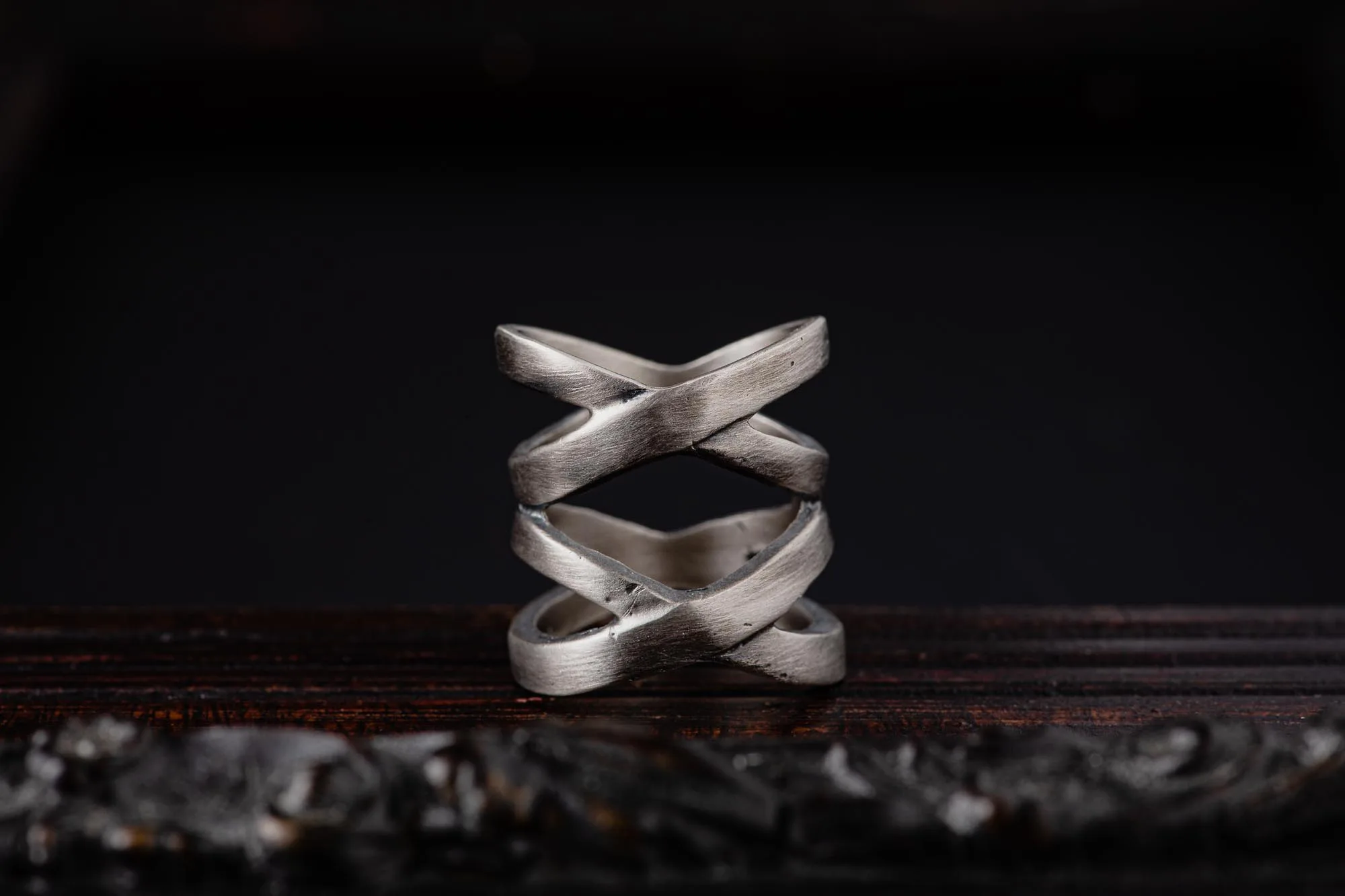 An image of a Wide Wrap Sterling Silver Ring, handcrafted in Greece by Marren Jewelry.
