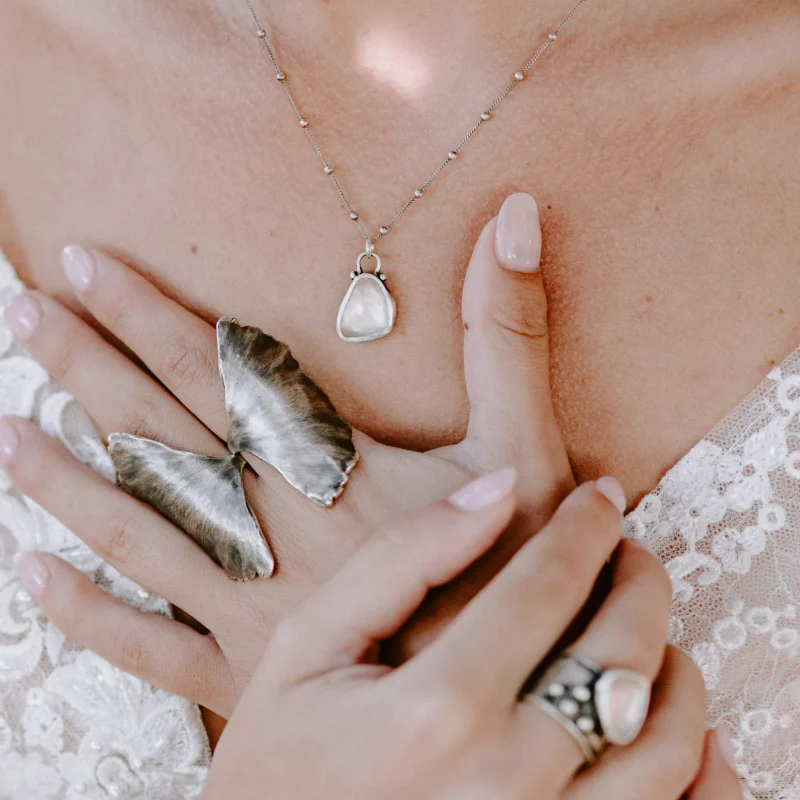 Rose Quartz Sterling Silver Pendant