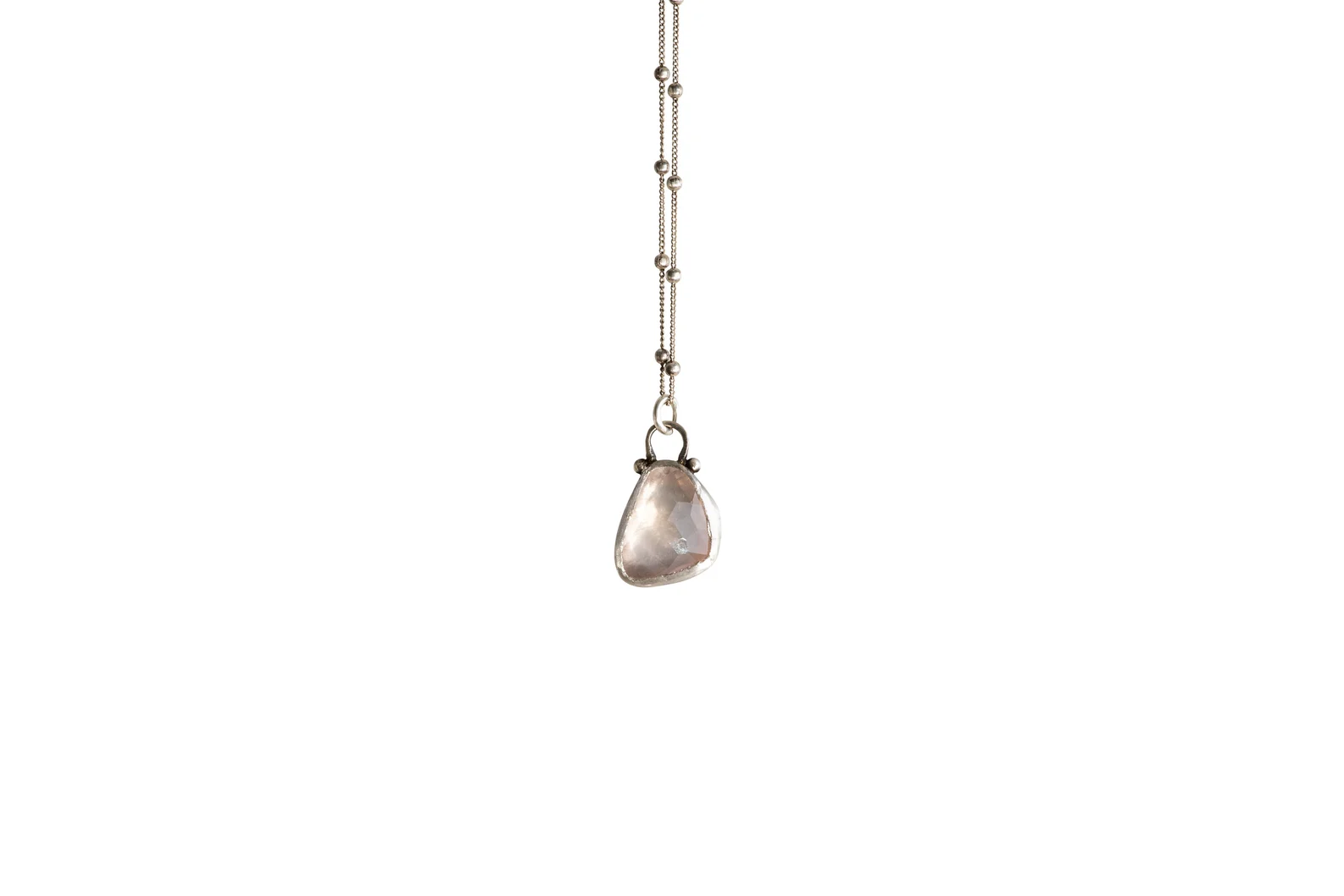 Rose Quartz Sterling Silver Pendant - Image 4