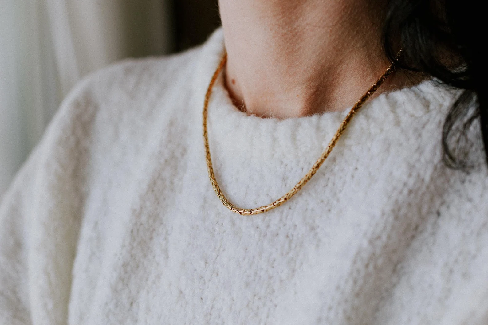Gold Plated Thick Sterling Silver Chain - Image 2