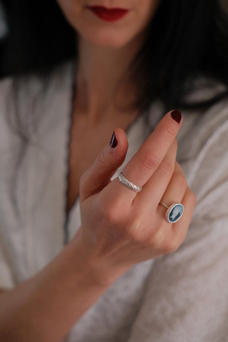 Braided Sterling Silver Ring - Image 2