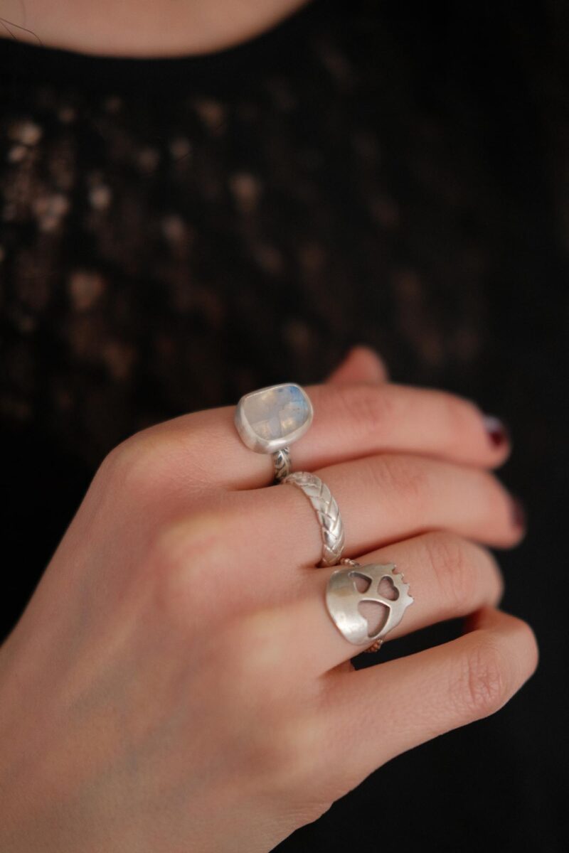 Braided Sterling Silver Ring - Image 3