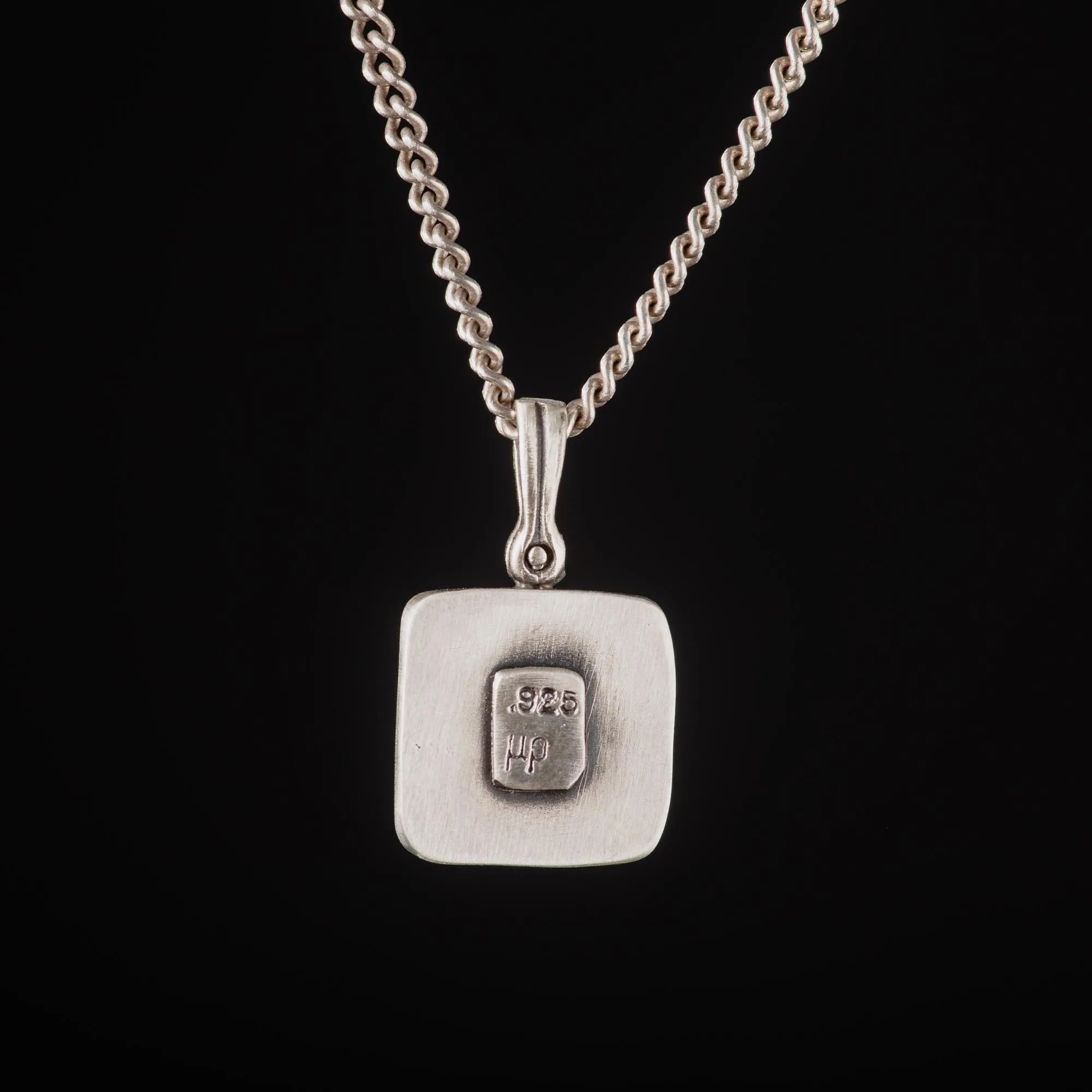 Rose Amber Intaglio Sterling Silver Necklace - Image 4
