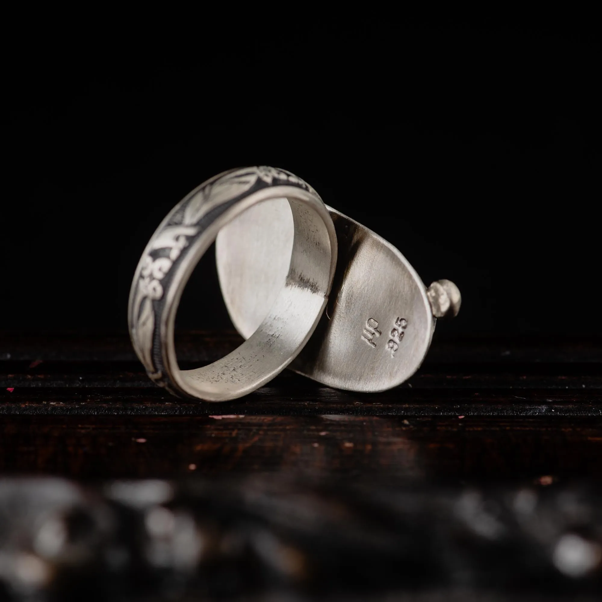 Raw Azurite Sterling Silver Ring - Image 5