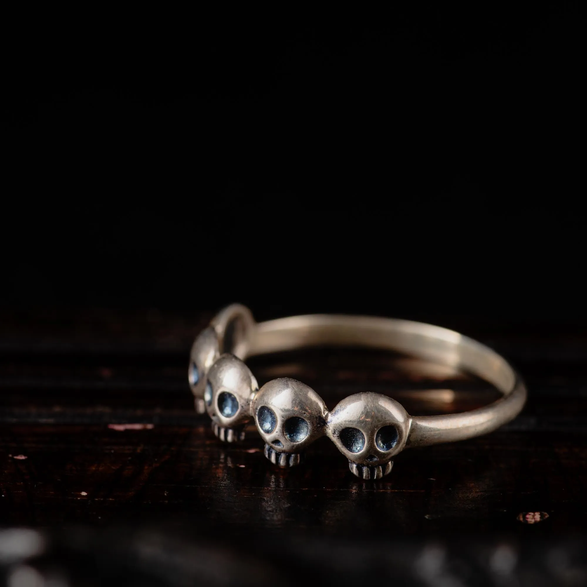 Sterling Silver Skull Band Ring - Image 4