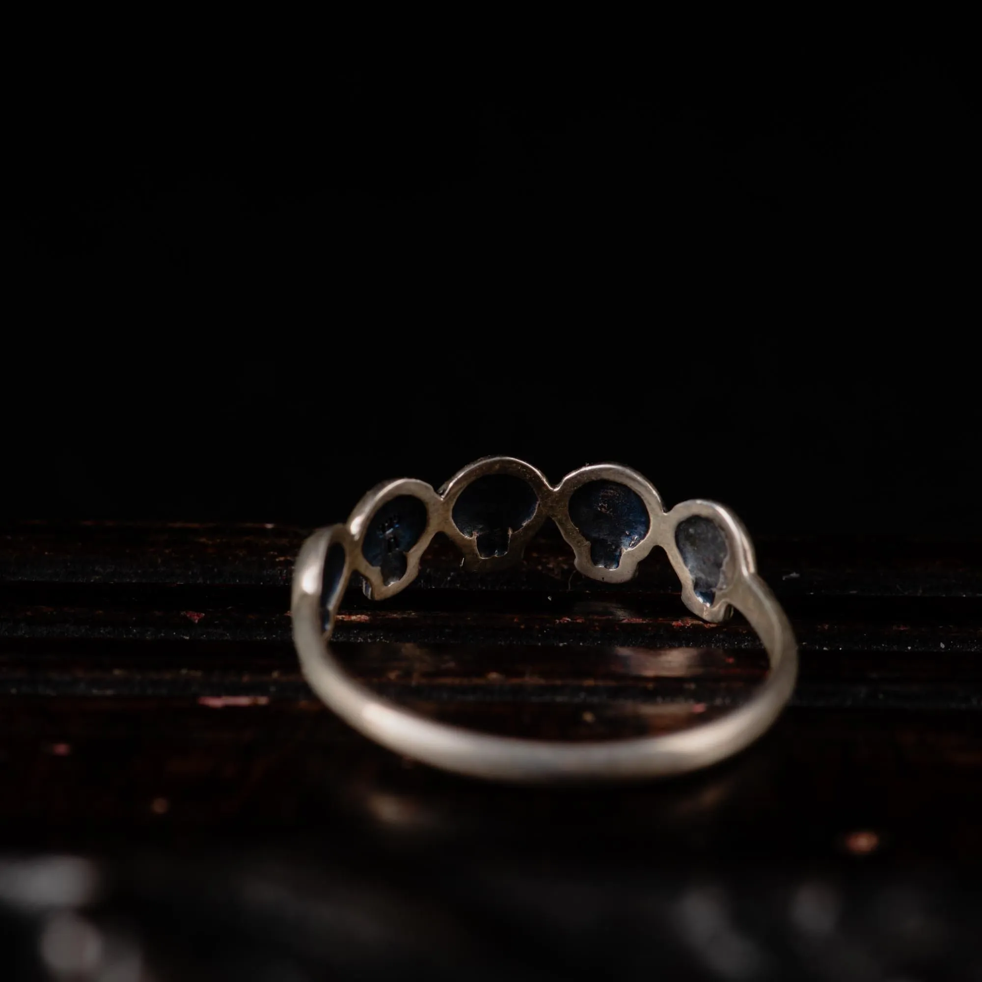 Sterling Silver Skull Band Ring - Image 3