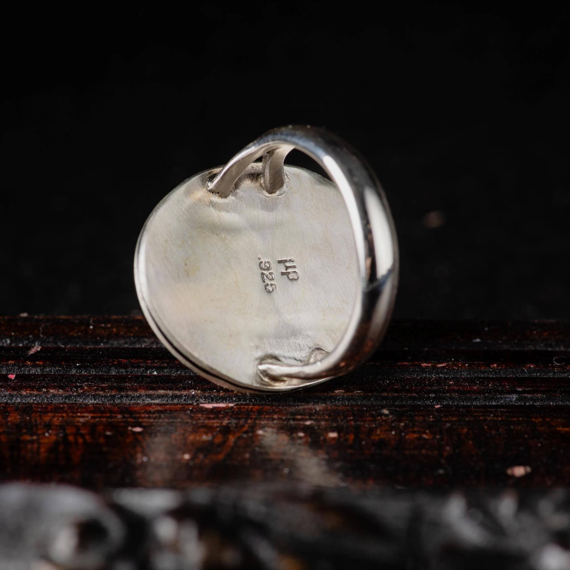 Sterling Silver Scarab Amber Ring - Image 5