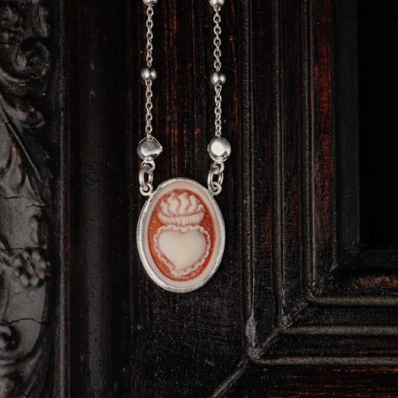 Sacred Heart Cameo Pendant