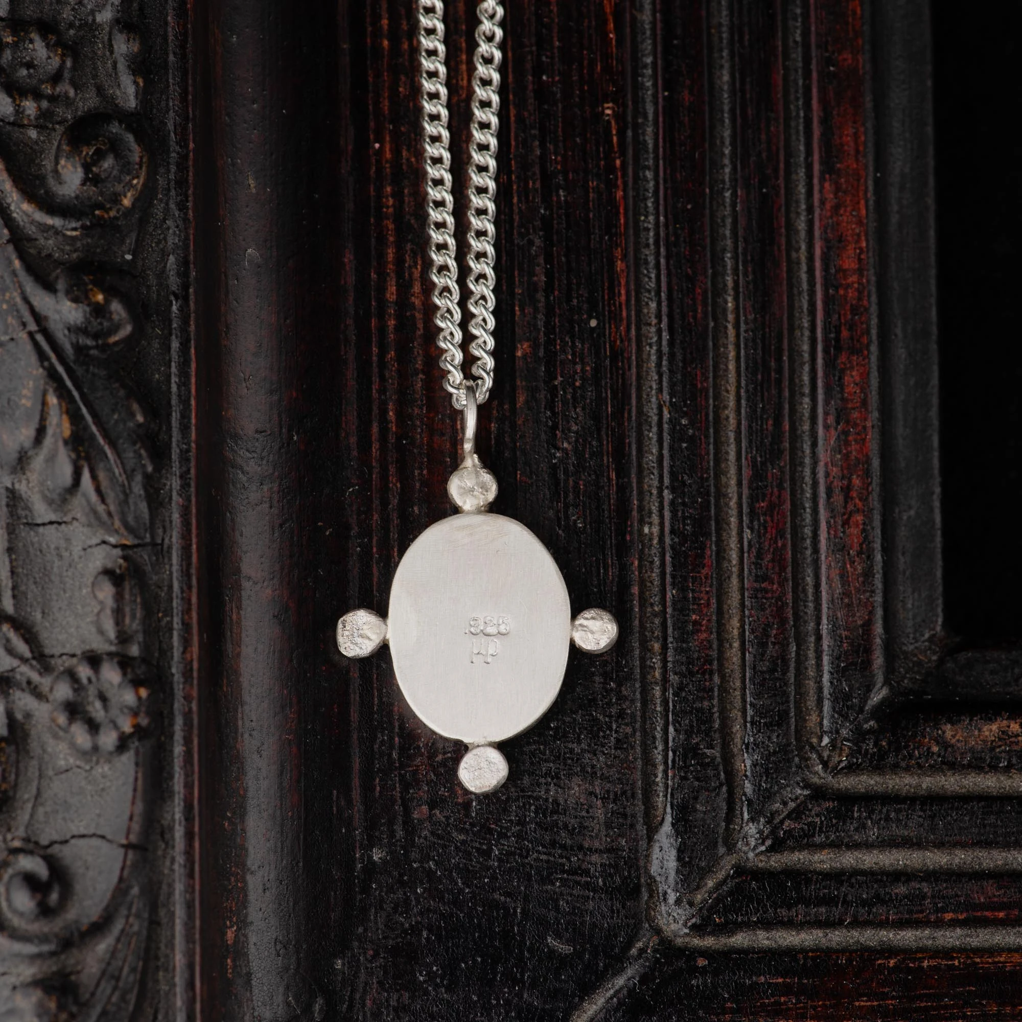 Sterling Silver Cat Cameo Necklace - Image 4