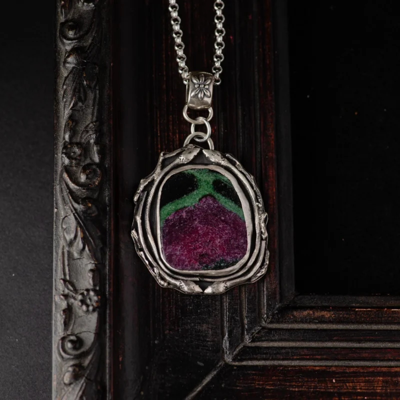 Ruby Zoisite Sterling Silver Statement Necklace