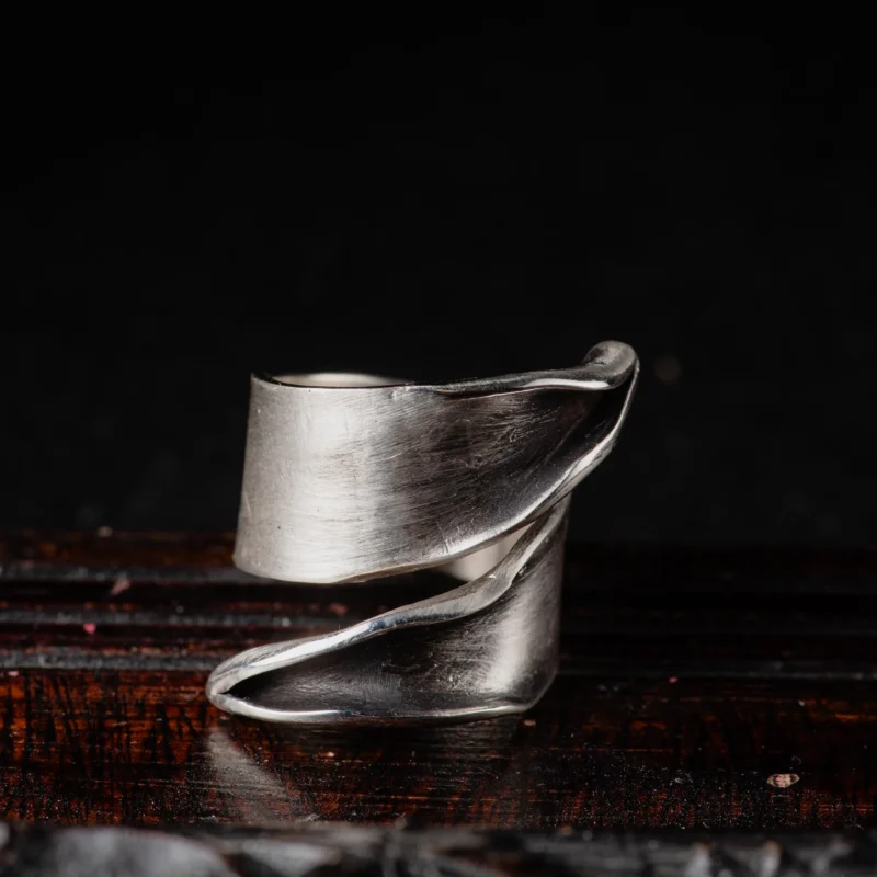 Sterling Silver Sculptural Open Ring