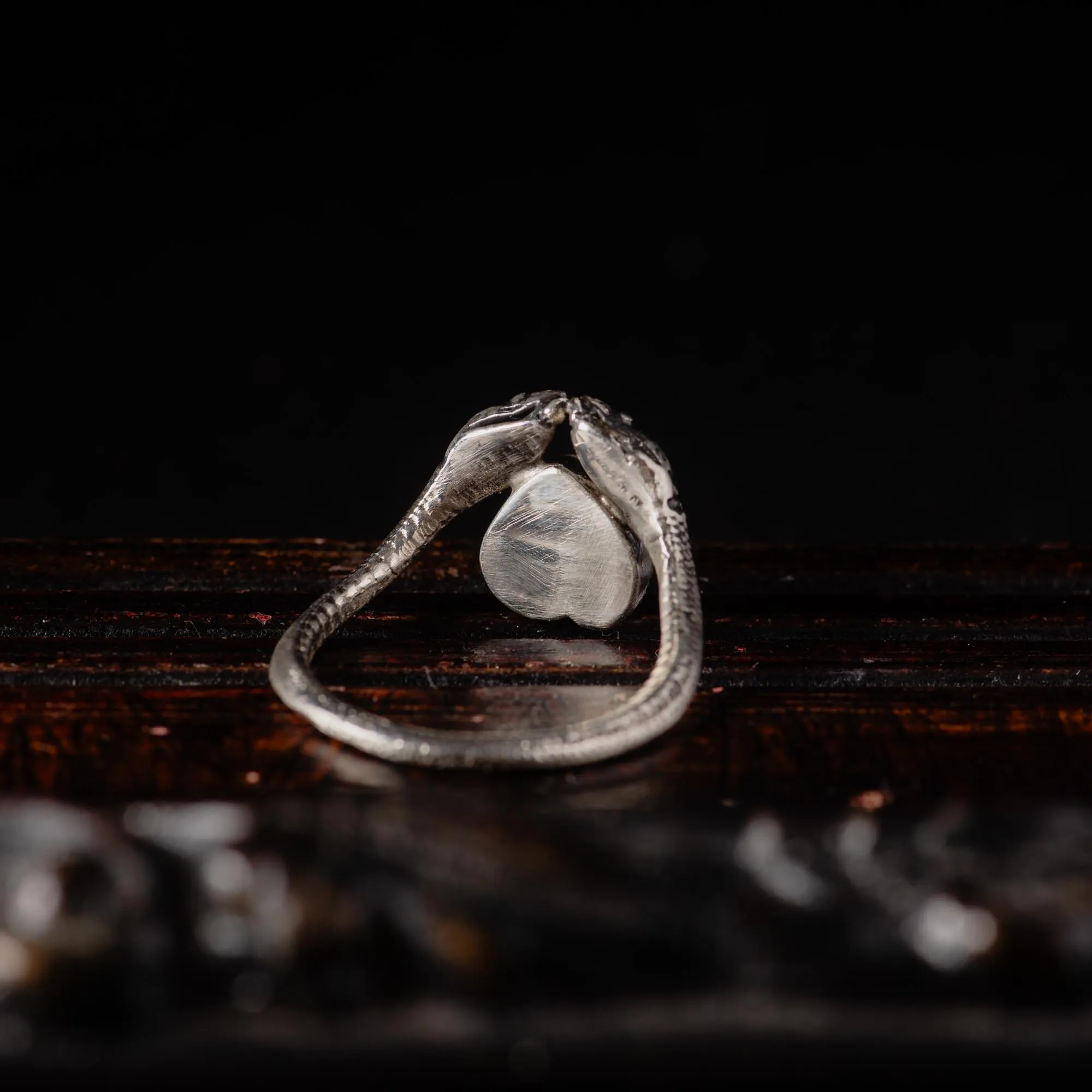 London Blue Topaz Snake Ring in Sterling Silver - Image 5