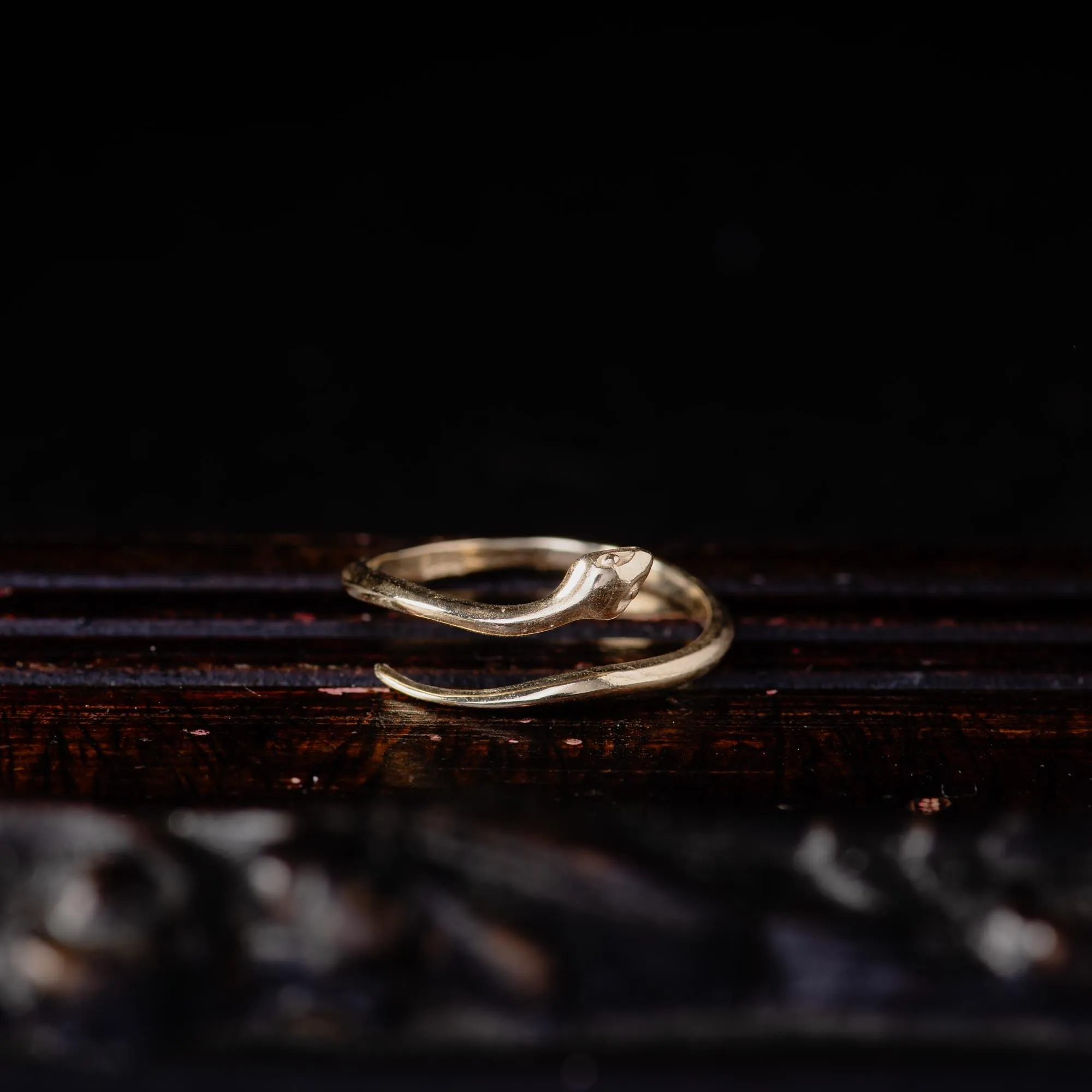14K Gold Wrap Around Snake Ring - Image 4
