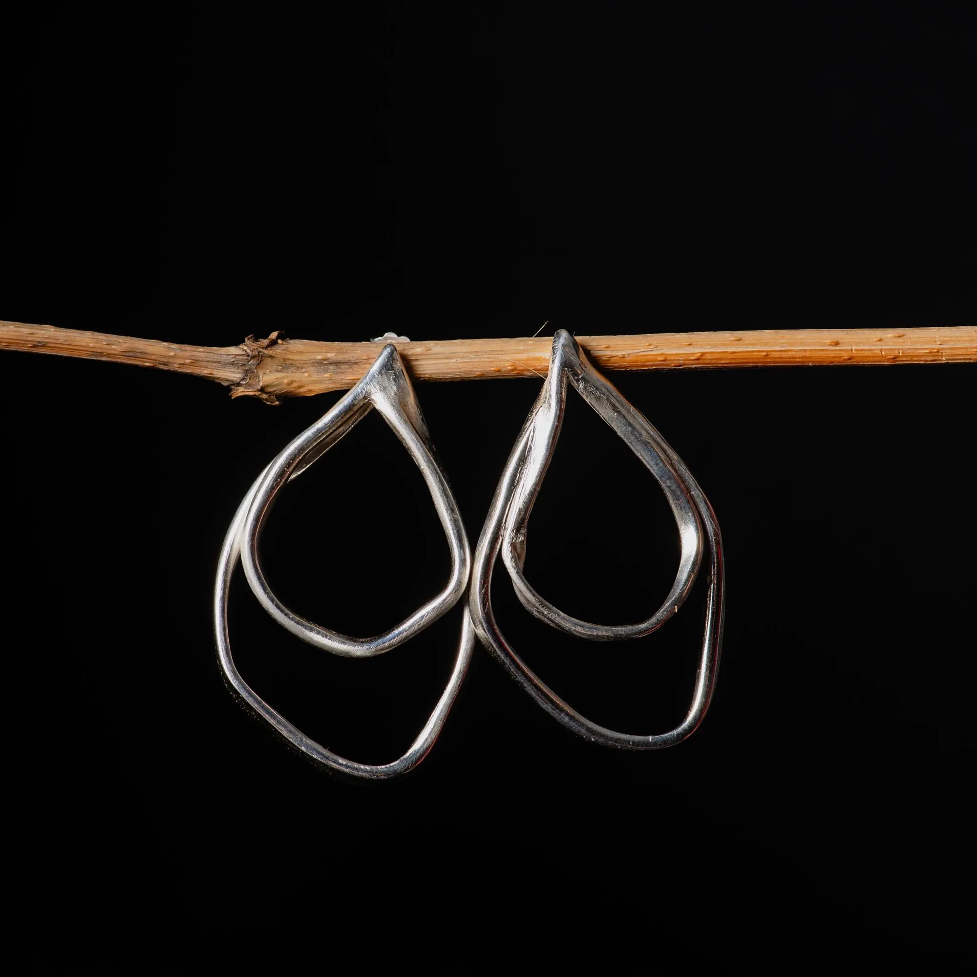 An image showing a pair of Abstract sculptural earrings