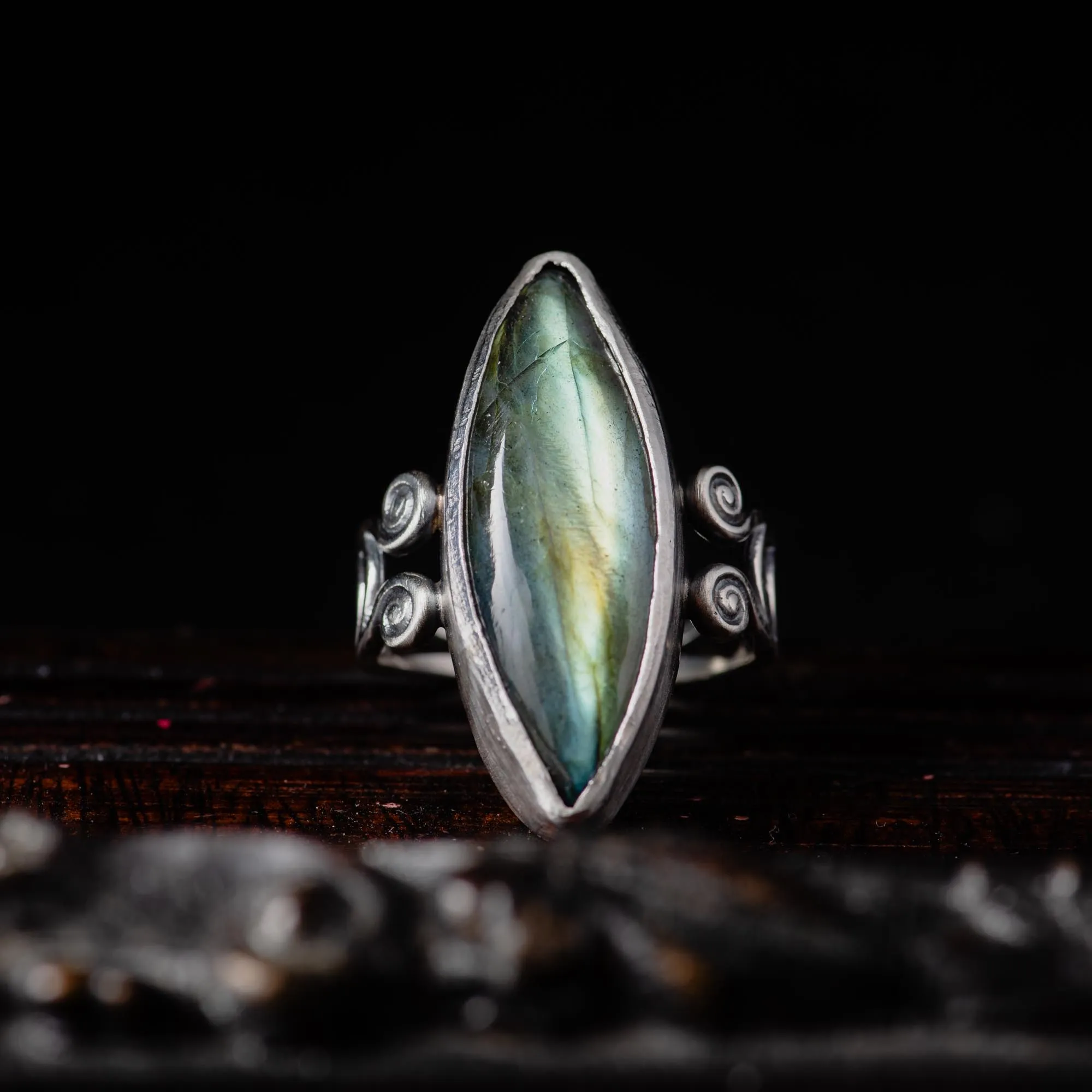 Sterling Silver Green Labradorite Ring - Image 5