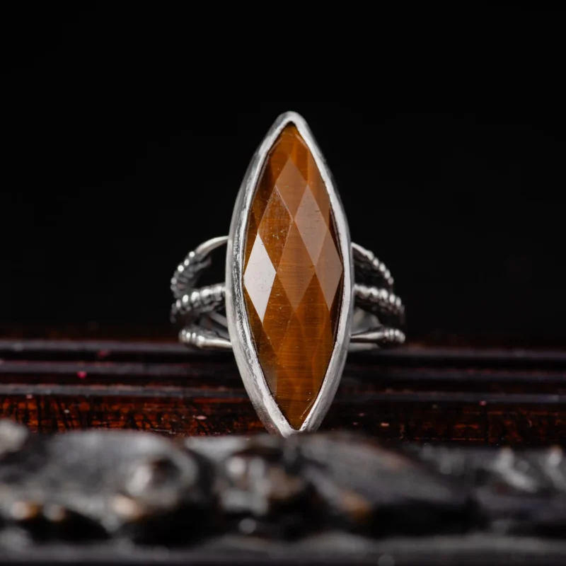 Sterling Silver Tiger’s Eye Statement Ring