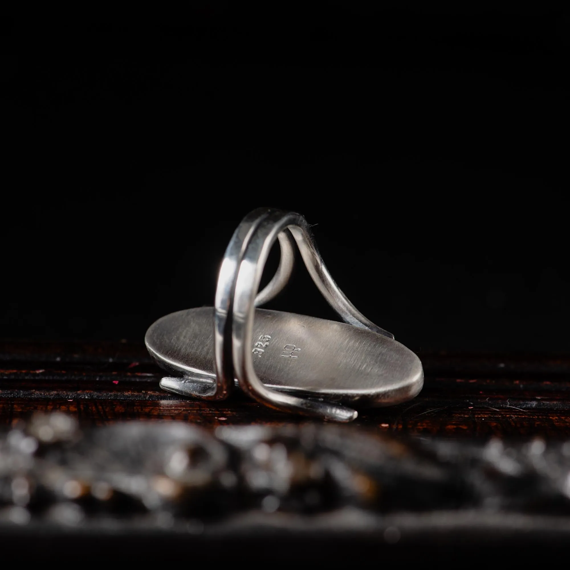 Sterling Silver Carnelian Oval Statement Ring - Image 5