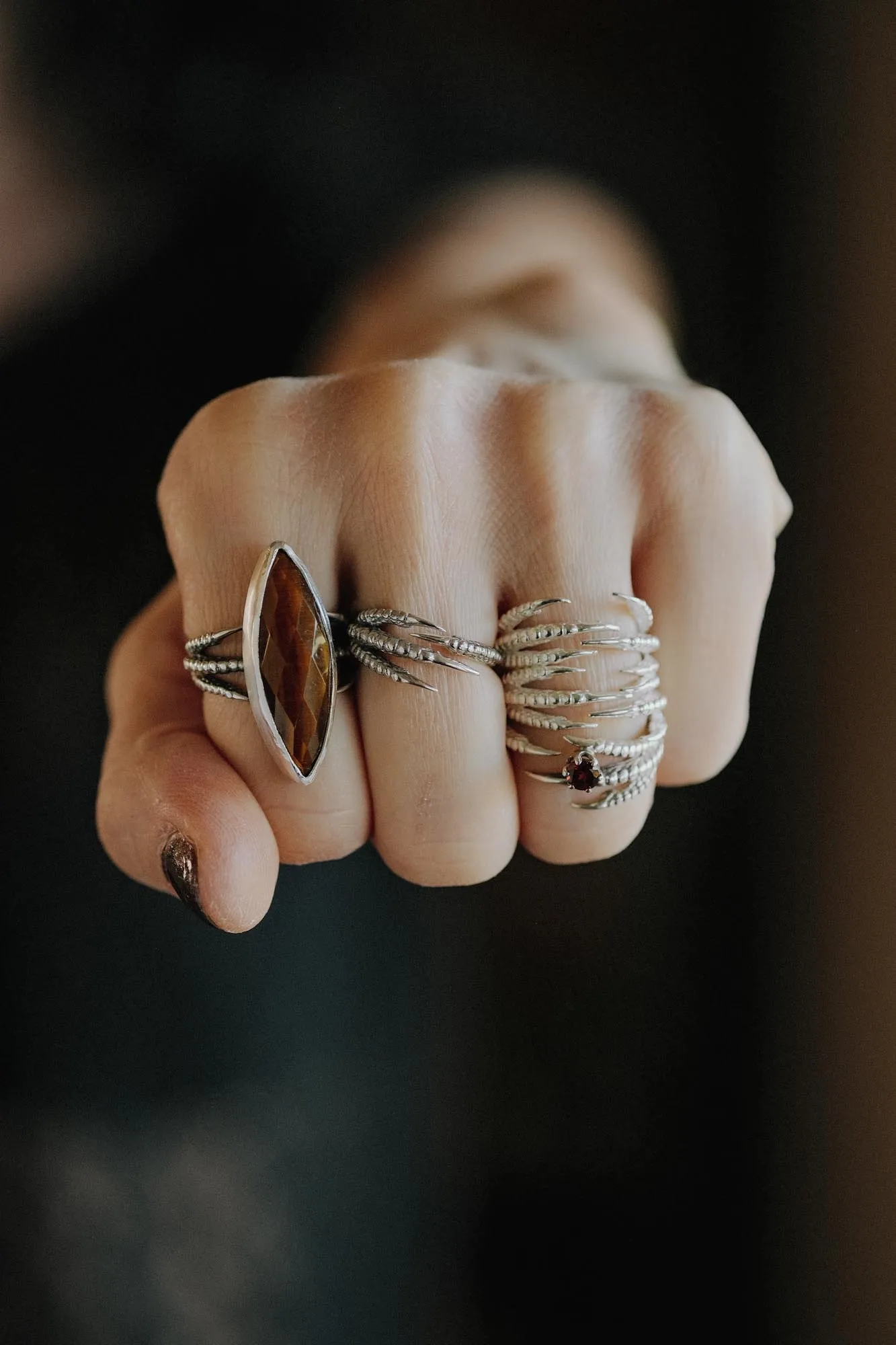 Sterling Silver Tiger’s Eye Statement Ring - Image 2